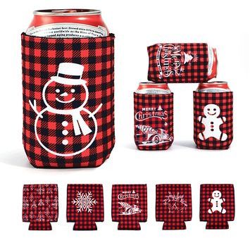 Christmas Neoprene Beer Can Cooler - Dye Sublimation 2 Sides 